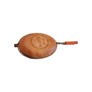 Vintage Terra Cotta Oval Pot  La Salute E Nella Italy Cotta Clay Handle Cook Pan